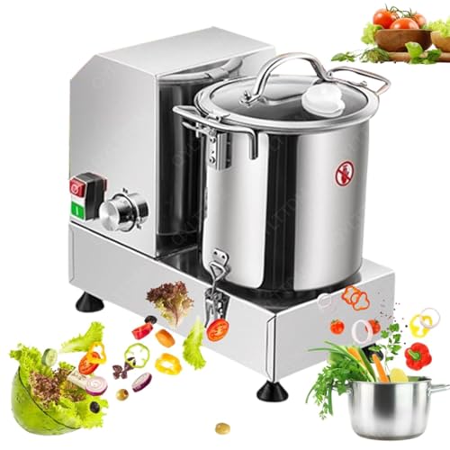 Procesador de alimentos y picadora de verduras, picadora de carne de acero inoxidable de 3700 RPM, picadora eléctrica de verduras con ventana transparente visible para cocinas y restaurantes.,15L