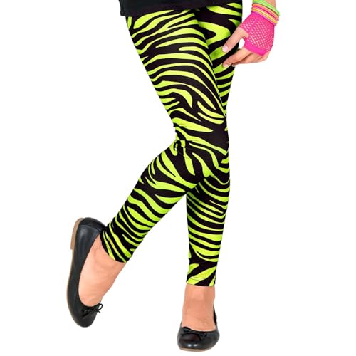 WIDMANN MILANO PARTY FASHION - Leggings para crianças 80s, tiger print, 80s, animal print, disco fever, carnaval