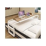 【Mesa de cama multifuncional】: este escritorio rodante ajustable es ideal para trabajar/como estación de trabajo móvil, también es una mesa/escritorio versátil no solo para un soporte para computadora portátil, sino que también puede ser una mesa de cena de TV, bandeja de desayuno, mesa de proyector, mesa de aprendizaje, escritorio de dormitorio, mesa de juegos de computadora, escritorio, bandeja de TV para refrigerios, muy adecuado para oficina, sala de estar, salón o dormitorio.