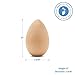 Woodpeckers 15 Pack Smooth Standable Wooden Eggs, 2 Inch Solid Birch Craft Eggs for Painting & Decorating