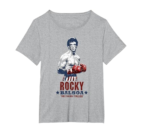 Rocky Balboa T-Shirt, Women's Plus, Heather Grey, 2X