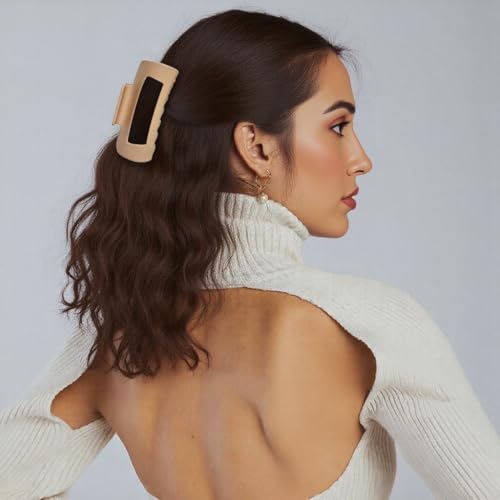 Fashion Hair Clips, Cloud Hair Pins for Women, 3.9 inch Hair Claw Clip for Thick/Fine/Thin/Curly Hairstyle, Multicolor 4 Pack