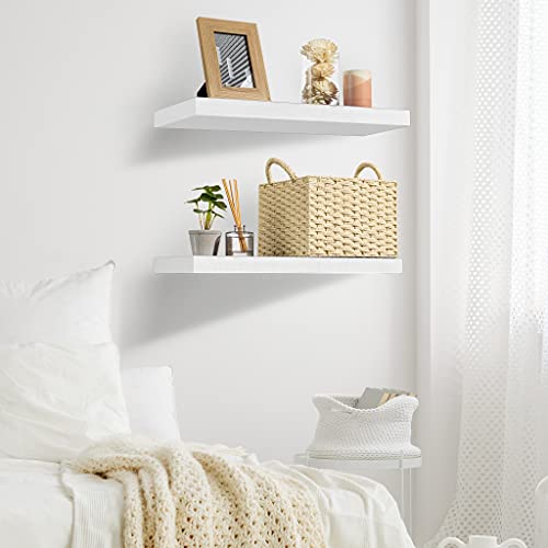 Sorbus Floating Shelf Large 24 X 9 - Hanging Wall Shelves Decoration — Perfect Trophy Display, Photo Frames — Extra Long 24 Inch (White) #TOP5