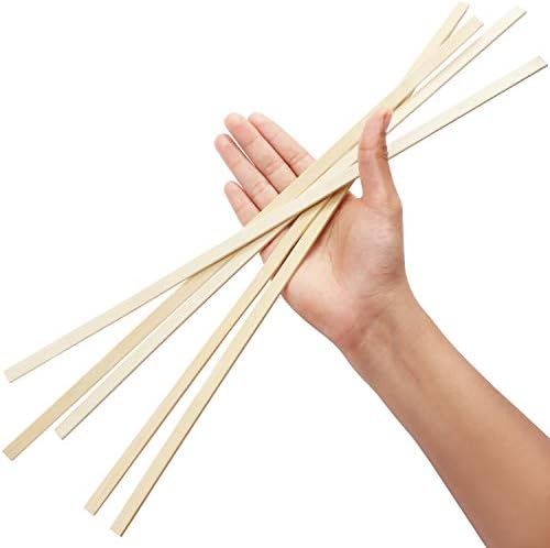 Belle Vous Natural Extra Long Bamboo Wooden Crafts Sticks (100 Pack) - 40cm/15.74 Inches - Strong Wood Strips for Crafting Projects