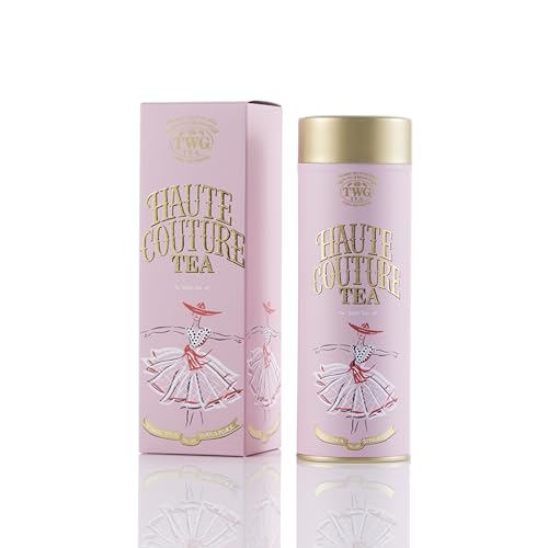 TWG Tea | Haute Couture Tea | Té Negro | Caramelo y Rosa | Lata Alta Costura, 100 G | Caja de Regalo Originales