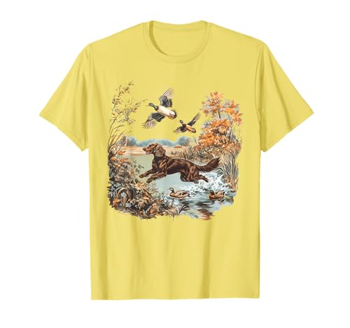 Vintage Retro Boykin Spaniel Hunting Mallard Ducks Hunter T-Shirt