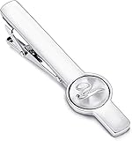 ORAZIO Engraved Initial Tie Clip Bar Letter Tie Pins Set for Mens Business Wedding Shirts Tie Clips A-Z