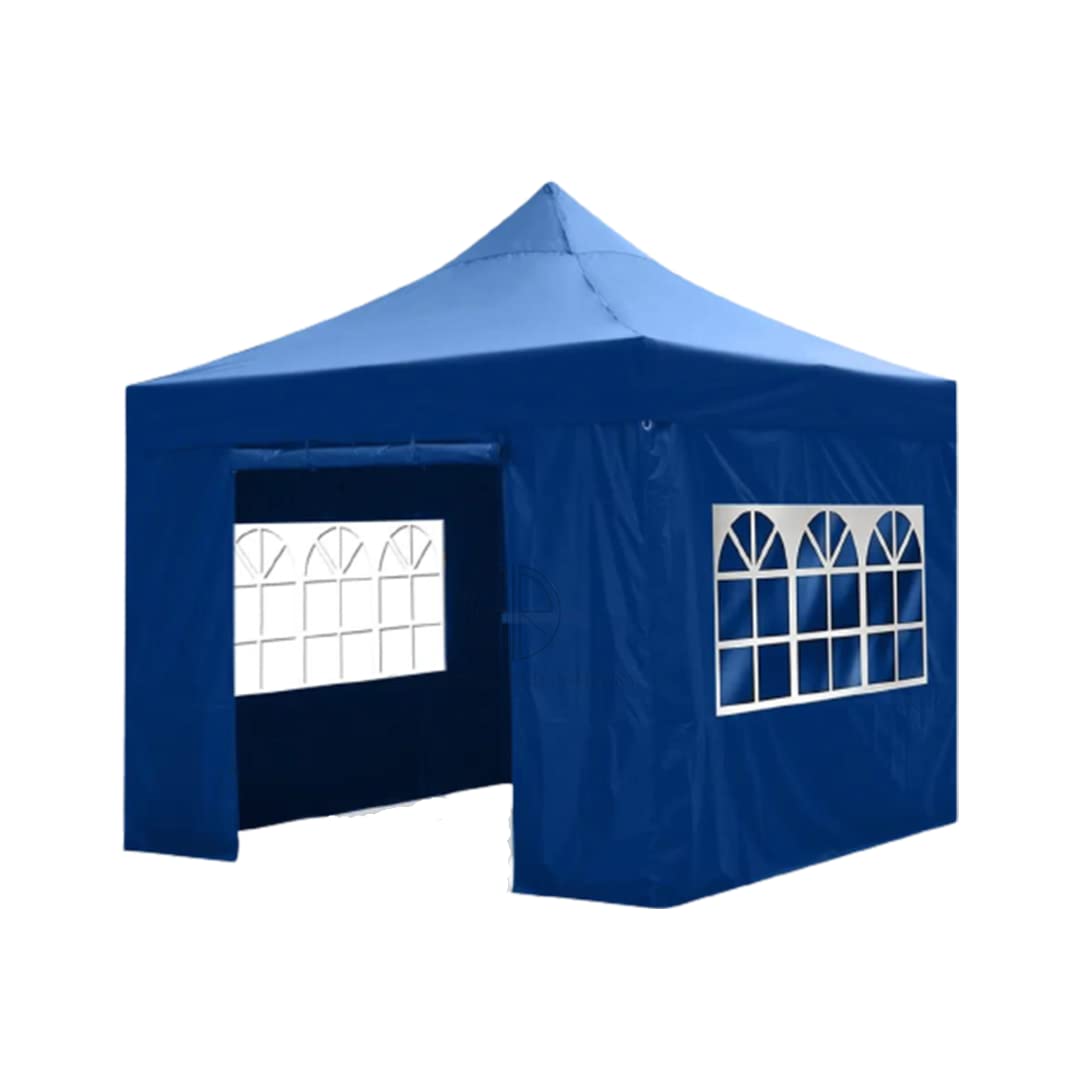 Gazebo Tent Outdoor Canopy Tent | 4 Side Cover, Portable, Foldable and Adjustable Outdoor Tent | 2 Windows &1 Gate | Height 10 x 10 ft, 28 kgs (Blue)