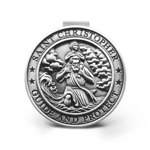 St. Christopher Medal for Car, Saint Christopher Medal for Car Visor Clip