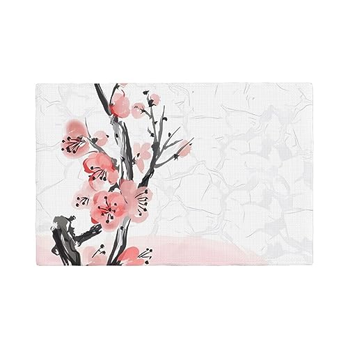Set de table en lin rose 30x45 cm lavable et thermorésistant pour repas