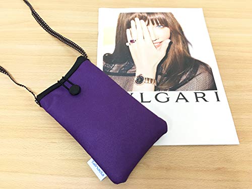 Tainada Small Crossbody Smartphone Pouch, Shockproof Cross Body Shoulder Wallet Travel Bag For Iphone 14/13 / 12 Pro, Samsung Galaxy S22+, S21 Fe, A53, A13 (Purple) #TOP2