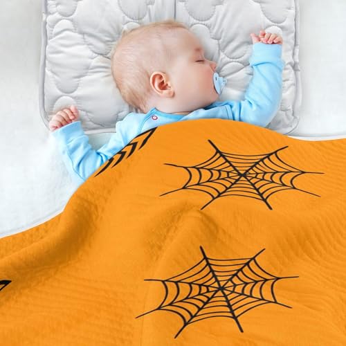 Burbuja Halloween Webs Baby Blanket for Boys Girls, Nursery Soft Warm Swaddling Receiving Baby Blankets, 30x40 in Toddler Blanket4