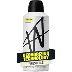 1 of Jake Paul Fresh Ice Body Spray for Men By W, Odor Blocking Body Deodorant, Long Lasting Protection, 3.4 fl oz