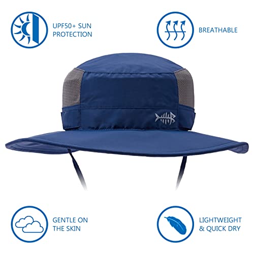 Image of BASSDASH UPF 50+ Sun Fishing Hat Water Resistant with Detachable Neck Flap