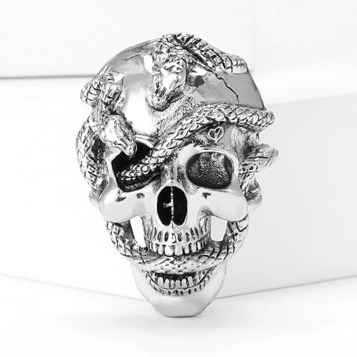Image of Punk Skull Head Cross Sword Brooch Pin Cool Skeleton Lapel Pin for Dress Suit Decor Halloween Party Clothing Accessories for Women Men