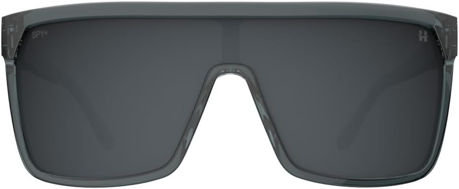 SPY+ - FLYNN, Translucent Gunmetal, Happy Gray Gunmetal Spectra Mirror, Medium-Large, Sunglasses, Unisex, Adult