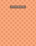  Notebook Orange (Pantone) Color Small Cross Line Baby Elephant Pattern Background Cover: 110 Pages, 21.59 x 27.94 cm, A4, Planner, Bill, Life, Organizer, Journal, Daily, 8.5 x 11 inch
