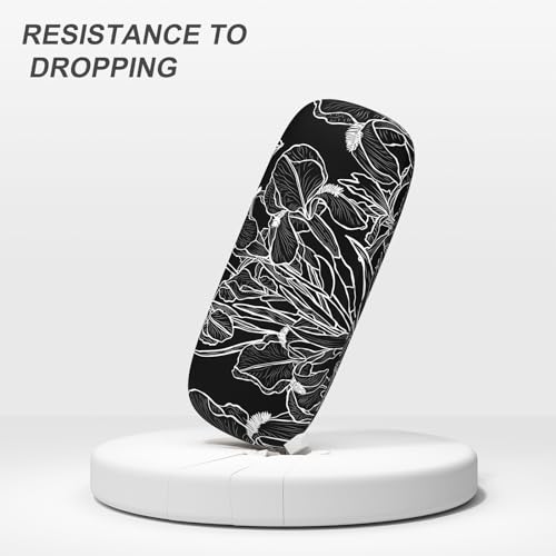 Image of Eyeglasses Case, Portable Hard Shell Protective Case for Glasses, Eyeglass Holder Box for Women with Cleaning Cloth