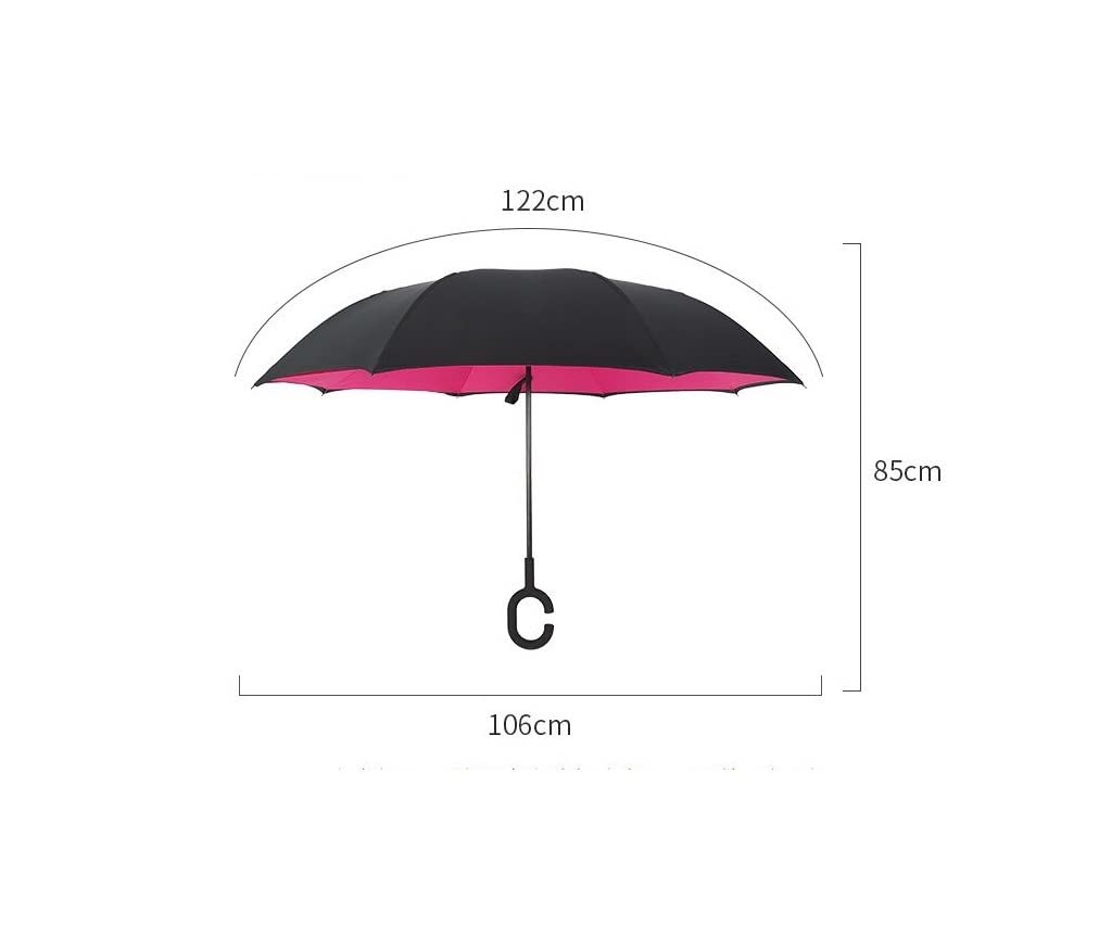 CFWSHJ Parapluie C Poignée Coupe-Vent Parapluie Pliant Inversé Homme Femme Soleil Pluie Voiture Parapluies Inversés Anti UV Auto Stand Parapluie Parapluie Extérieur(G)