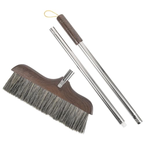 Escoba para limpieza del hogar STOBAZA con mango largo resistente de madera y acero 2
