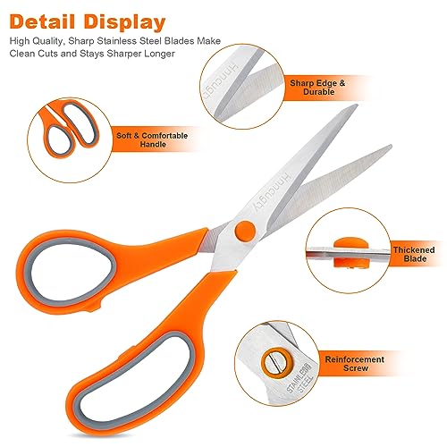 Hnncugty Scissors, Hnncugty 8 Inch Scissors All Purpose Bulk Set Of 6-Pack thumb #2