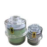 JoyousMall Ölnebelentfernungsgerät für Vakuumpumpe, KF25/KF40 Schnellspanner-Abluftfilterabscheider mit hochfester transparenter Schale, >95% Filtrationseffizienz