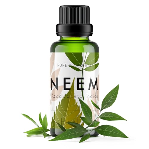 Image of Esslux Neem Essential Oil | 100% Pure Natural Oil for Skin, Hair & Aromatherapy (30ml) | Ideal for DIY & Soap Making | Refreshing, Earthy Scent for Wellness & Skin Care