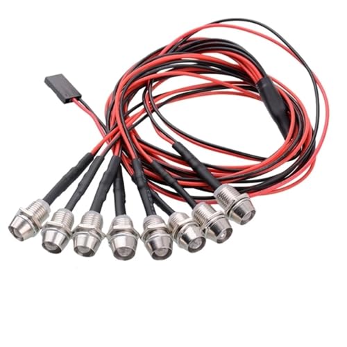 Luces Vehículo RC de 8 Faros LED Kit de Alta Visibilidad para Coches Trepadores