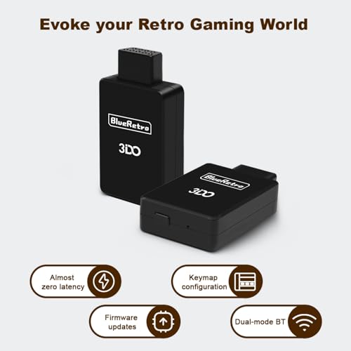 Image of BITFUNX BlueRetro 3DO Wireless Controller Adapter - Supports Firmware Upgrade, Dual-Mode BT, Keymap Configuration, Compatible with PS3 /PS4 /PS5,Xbox One S,Series X /S,Switch Pro Bluetooth Controllers