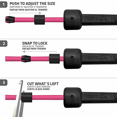 Kit 02 Cordas de Pular Muvin Basics Tamanho Ajustável em PVC 3,15 Metros - Corda de Saltos Com Veloc