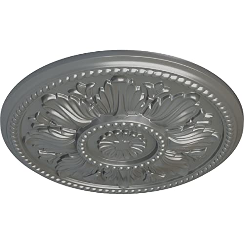 Image of Ekena Millwork CM18EDSLS Edinburgh Ceiling Medallion, Silver