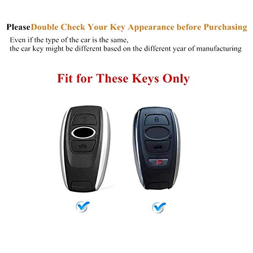Mofei for Subaru Key Fob Cover Shell Case TPU Protector Holder with Key Chain Compatible with Subaru Outback Legacy Forester Sti XV Crosstrek Impreza BRZ WRX Remote Keyless Entry (Blue)