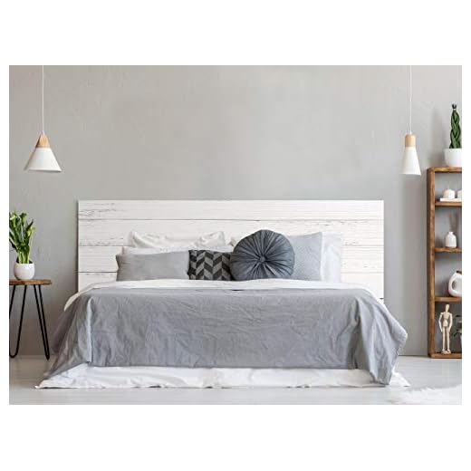 Cabecero Cama Pegasus Impresión Digital Imitación Madera 150 x 60 cm | Disponible en Varias Medidas | Color Blanco | Cabecero Ligero, Elegante, Resistente y Económico