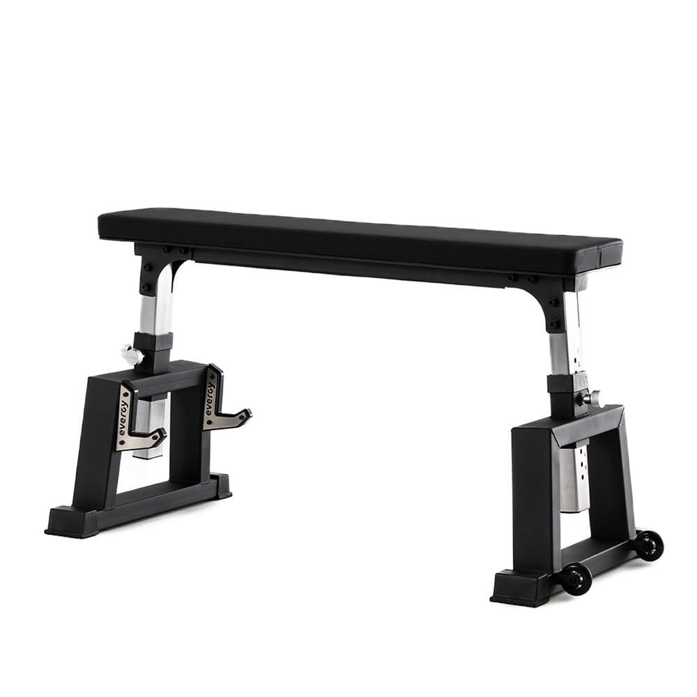 evergy - Rower Bench Banco de musculacion reclinable con J-cups para ejercicios de Remo con barra. Banco musculacion inclinable. Banco fitness para gym en casa. Banco musculación Remo