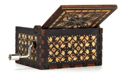 Image of UMANI Music Box - Hand Crank Engraved Vintage Wooden Music Box Gifts for Birthday,Christmas,Valentine's Day,Thanksgiving Days(MB-AOT 3 )