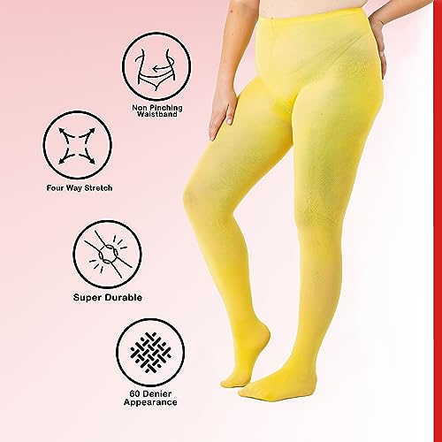 Image of Plus Size Tights for Women | 60D Opaque Stockings | Ultra Soft Pantyhose