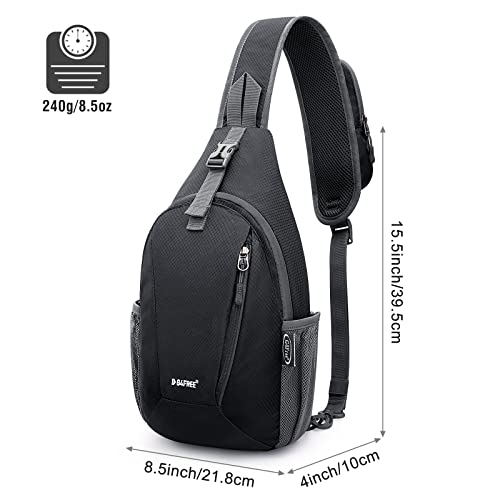 G4Free Rfid Sling Bag Crossbody Sling Backpack Small Chest Shoulder Backpack Men Women Hiking Outdoor(Black) #TOP2