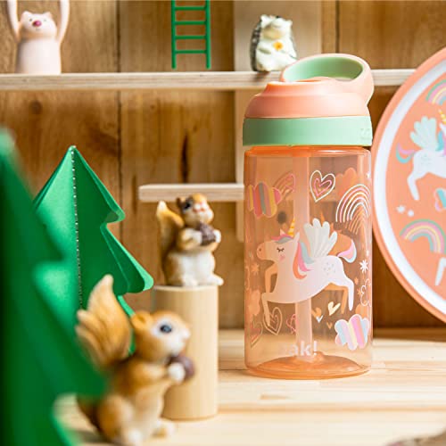 image for Zak Designs 5-Piece Dinnerware Set, Unicorn - Durable Plastic & Stainl