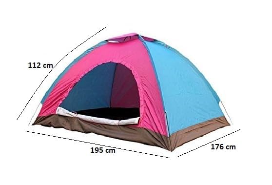 Image of 6 Person Camping Tent | Waterproof Double Layer Dome Tent with Carry Bag | Wind Resistant, Easy Setup | Ideal for Camping, Trekking & Outdoor Travel