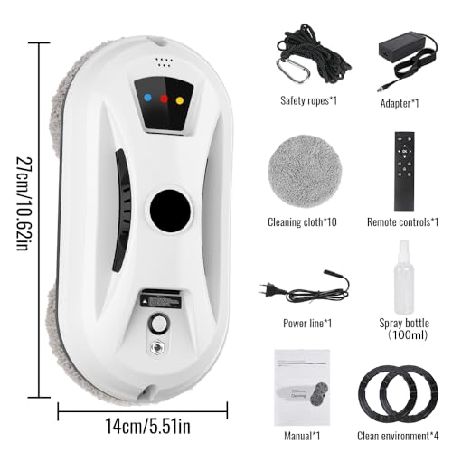 Purova Robot Limpiacristales, Limpiador de Vidrios Magnético 5600 Pa, Planificación Inteligente para Limpieza Automática, Tecnología de Reconocimiento de Bordes para Ventanas Interiores y Exteriores - imagen 4