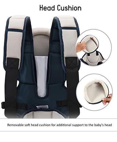 Mom's Pride Toddler 3 In 1 Baby Carrier Ergonomic Adjustable Sling Kangaroo Dark Blue Design Baby Carry Bag Backpack Sling Back Position Front Position Carrier(Nc-Rfr)-0 To 12 Months - Image 3 thumbnail