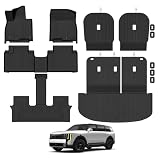 All Weather Floor Mats for 2027 Kia Telluride Hybrid 7 Seats(Not for Gas)