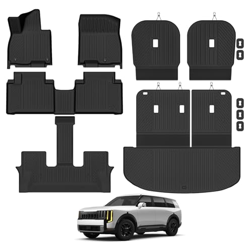 Troxax Floor Mats for 2027 Kia Telluride Hybrid 7 Seats (2nd