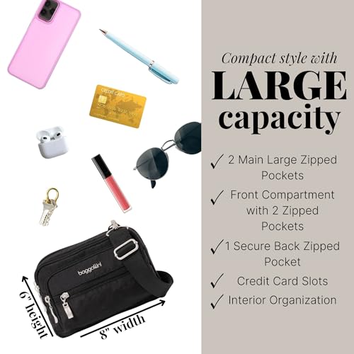 Image of Baggallini Triple Zip Bagg JAV Cross Body