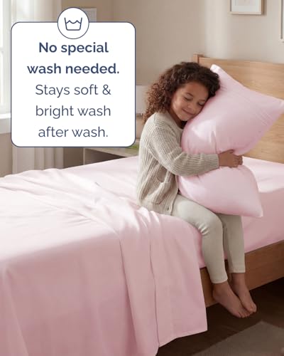 Twin Size 3 Piece Sheet Set - Comfy Breathable & Cooling Sheets - Hotel Luxury Bed Sheets for Women & Men - Deep Pockets, Easy-Fit, Soft & Wrinkle Free Sheets - Lavender Pink Oeko-Tex Bed Sheet Set — view 6