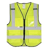 [Salzmann] マルチポケット反射ベスト｜3M反射素材使用｜イエローメッシュ