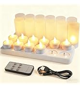 Amazon.co.jp : EuroFone LED キャンドルライト-12個の充電式LED点滅