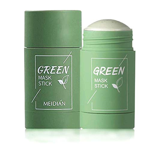 Green Tea Purifying Clay Face Mask,Green Mask Stick,Green Clay Mask,Contrôle de l'huile, masque contre l'acné, élimine les points noirs (Grün) Cover