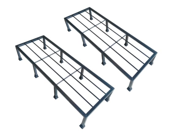 Image of Niyara || Metal Planter Stand || Plant Stand for Pots|| Outdoor Plant Stand (Long 24 inch (Set of 2))