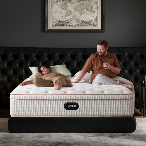 HIRELIX 14 Inch Queen Hybrid Mattress, Cooling Gel Memory